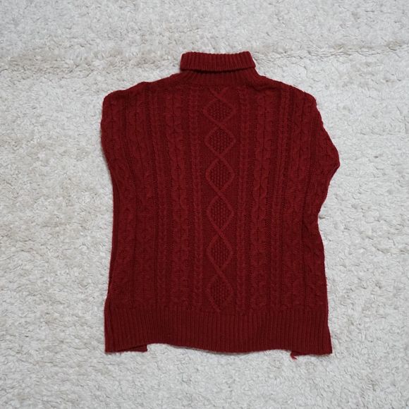 Love Tree Knit Burgundy/Red Turtle Neck Sweater Size Small - Picture 5 of 7
